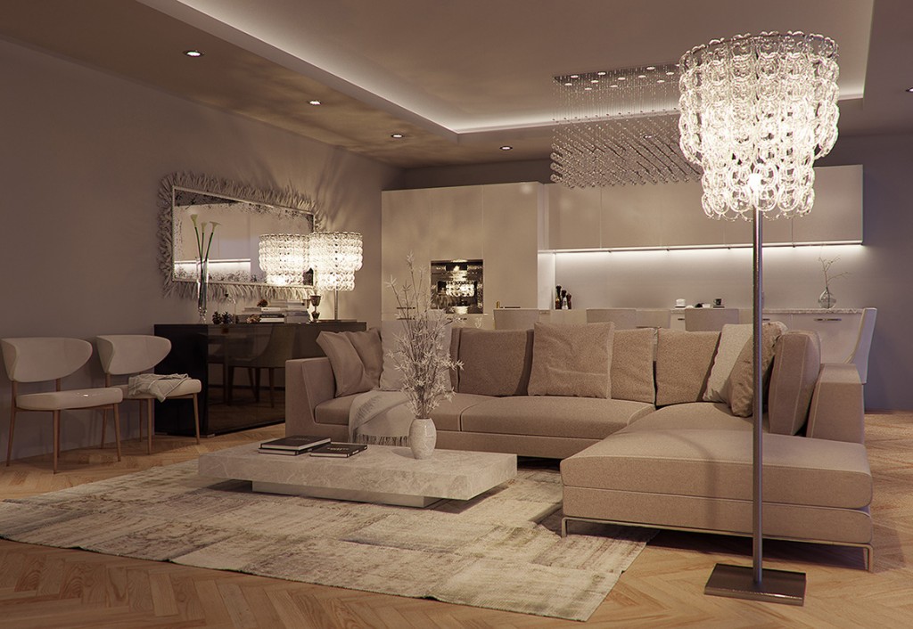 Corona Renderer - Eduard Caliman - Luxurious Living Room 2