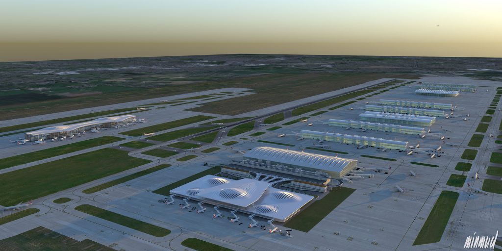 Minmud Heathrow visualisation raw render