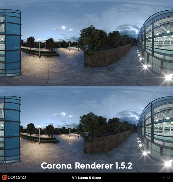 Corona Renderer 1.6, VR Bloom and Glare