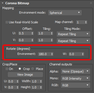 Rotate Env by degrees