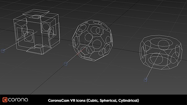 Corona Renderer 1.7, CoronaCam VR icons