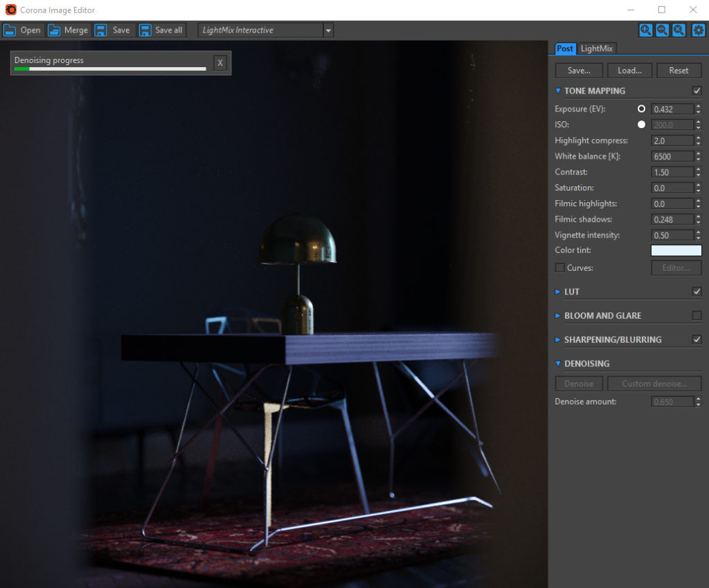 Corona Renderer for Cinema 4D, Corona Image Editor (Windows)