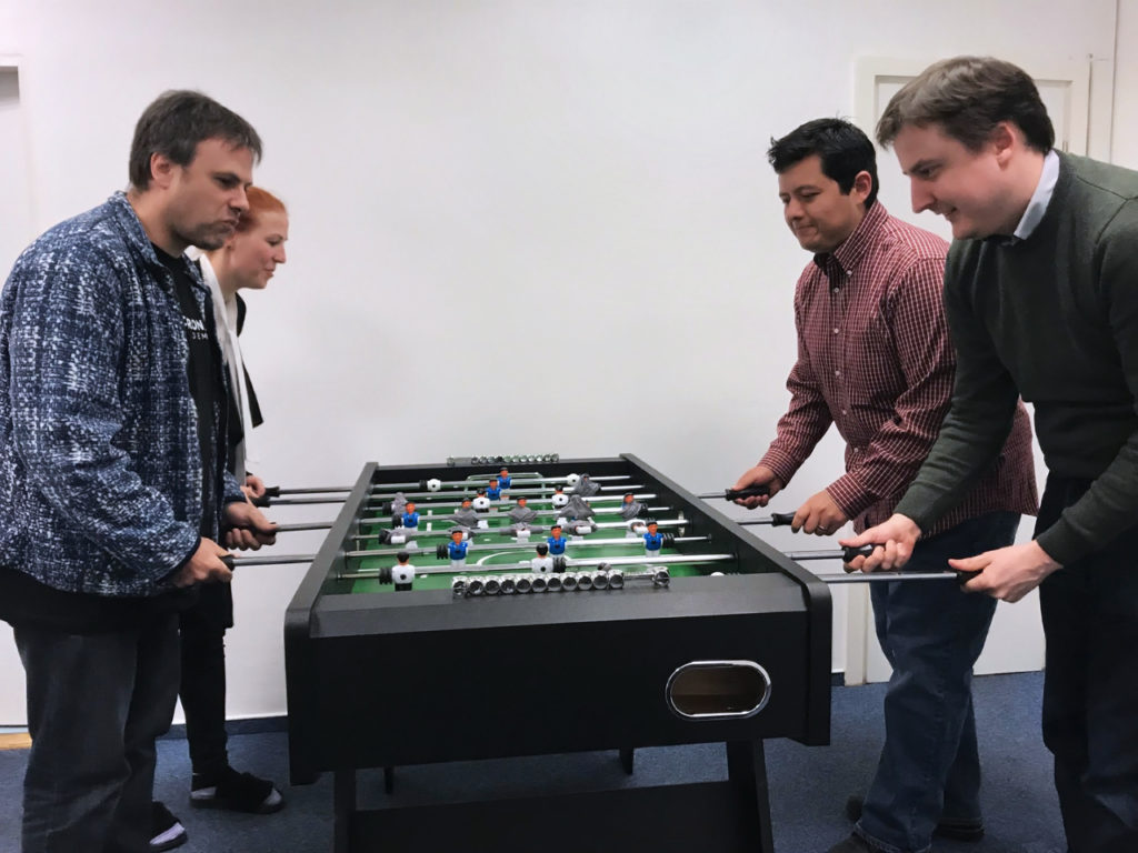 Table football at a Corona Academy