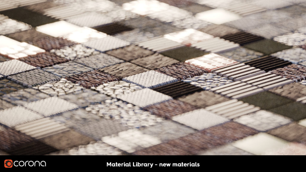 Corona Renderer 2, Material Library new materials