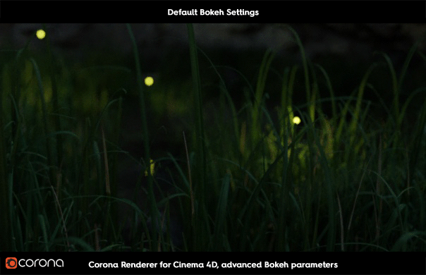 Corona Renderer for Cinema 4D, new advanced Bokeh parameters