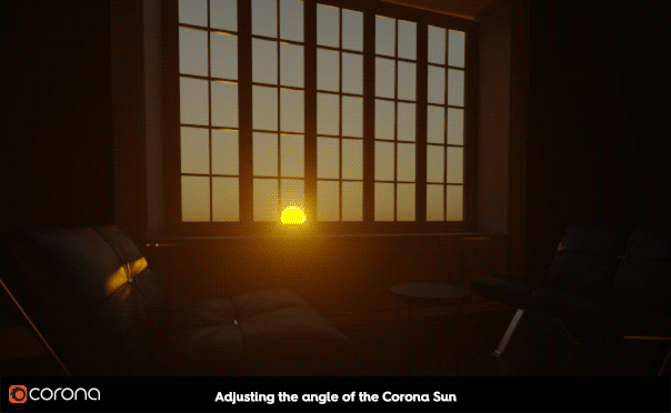 Corona Renderer 3 for Cinema 4D, Sun and Sky example