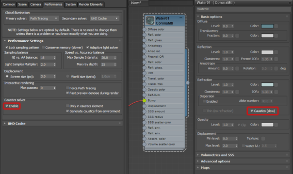 Caustics does not require many settings!