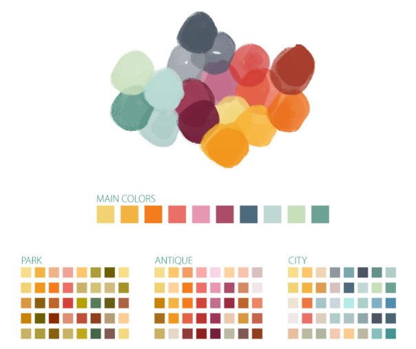 Guave Motion, Economy is Care, color palettes