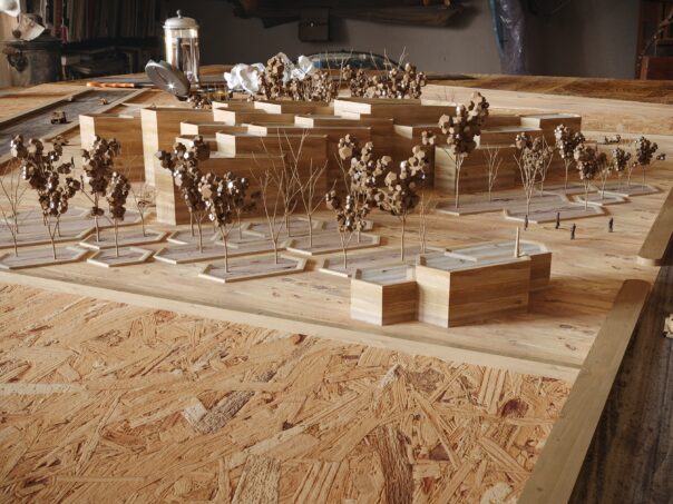 Wooden architectural model