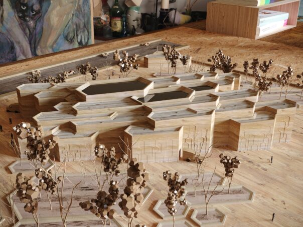 Wooden architectural model