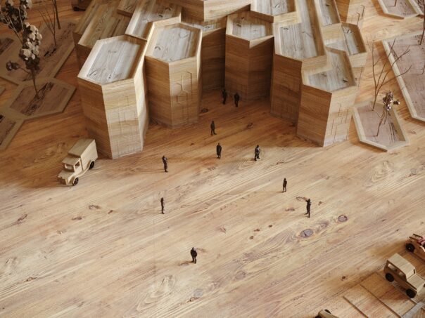 Wooden architectural model