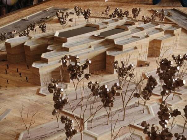 Wooden architectural model
